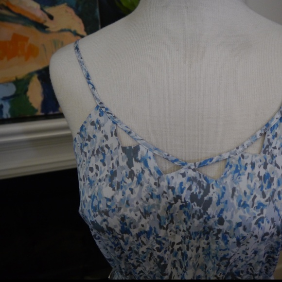 Catherine Malandrino Blue Floral Cutout Maxi - 2 - Picture 5 of 7